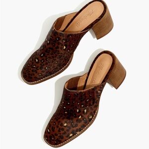 Madewell The Carey Mule in Painted Leopard Calf Hair